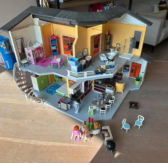 Playmobil 9266 Modern Woonhuis met inboedel! IZGS!, Ophalen, Zo goed als nieuw, Jongen of Meisje