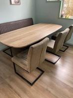 3 eetkamer stoelen en eetkamer bankje, Ophalen, Zo goed als nieuw, Minder dan 4 stoelen