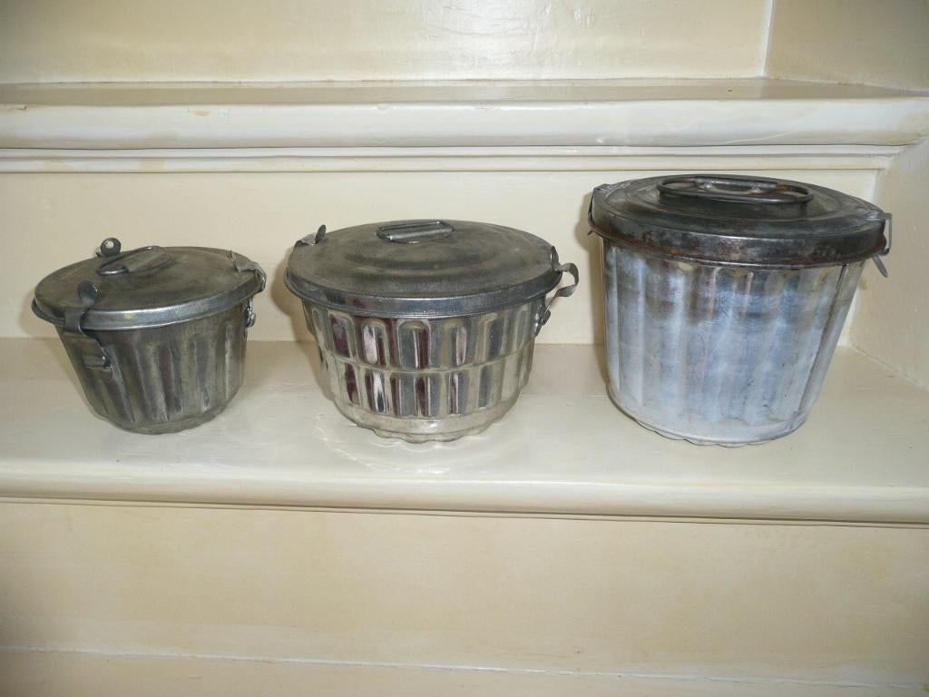 Drie brocante poffertpannen., Ophalen of Verzenden, Gebruikt