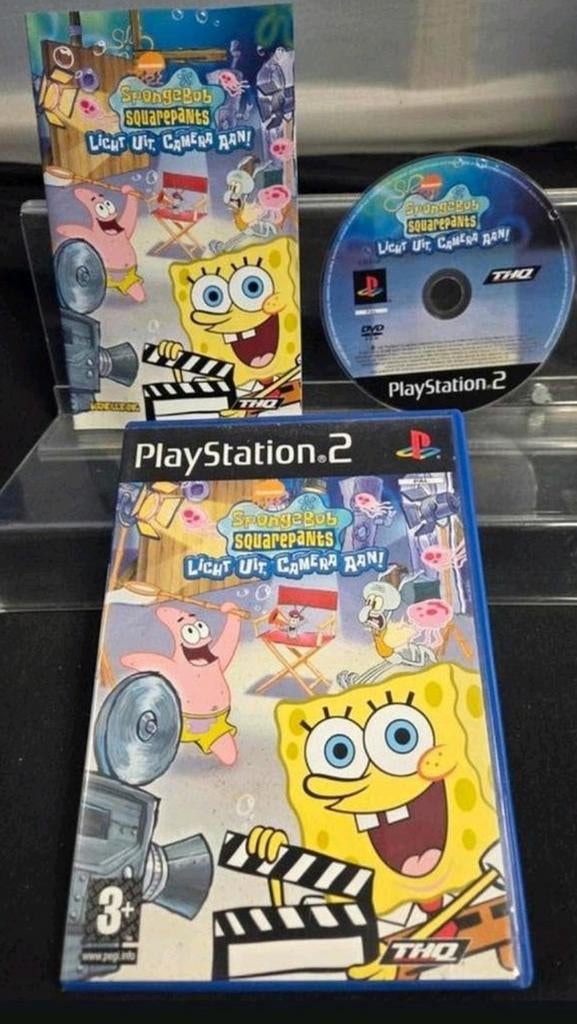 SpongeBob SquarePants: Licht Uit, Camera, Actie! PS2, Spelcomputers en Games, Games | Sony PlayStation 2, Avontuur en Actie, Gebruikt