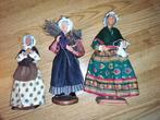 3x vintage terracotta poppen van Santons Yolande/M Di Landro, Ophalen of Verzenden, Zo goed als nieuw, Pop