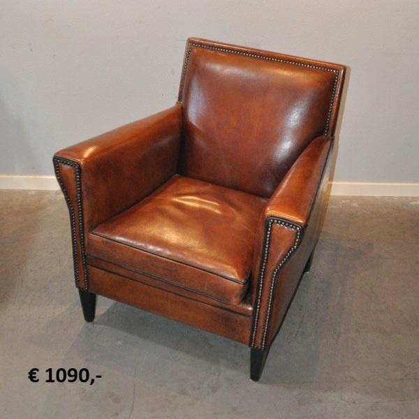 Art Deco schapenleren meubels, Huis en Inrichting, Fauteuils, Zo goed als nieuw, Leer, 75 tot 100 cm, Ophalen of Verzenden