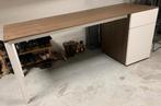 bureau tabacco melamine met wit 185 x 61 cm, Huis en Inrichting, Bureaus, Ophalen, Zo goed als nieuw, Bureau