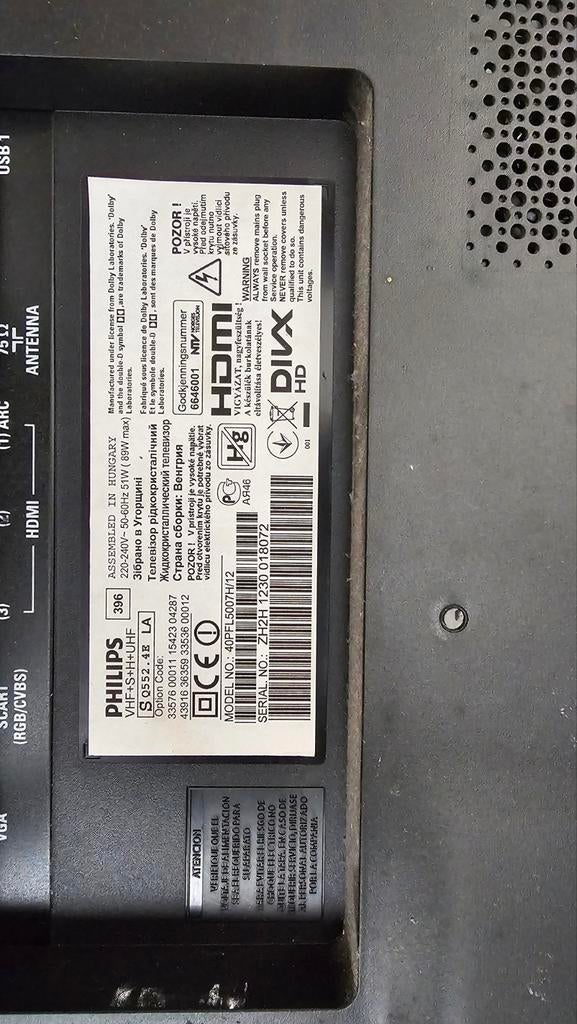 Philips 40PFL5007H/12 Full HD LED TV - 102 cm, Ophalen, Philips, 100 Hz, 100 cm of meer