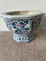 Vintage Chinese bloempot, Tuin en Terras, Bloempotten, Ophalen, Rond, Aardewerk, Minder dan 40 cm