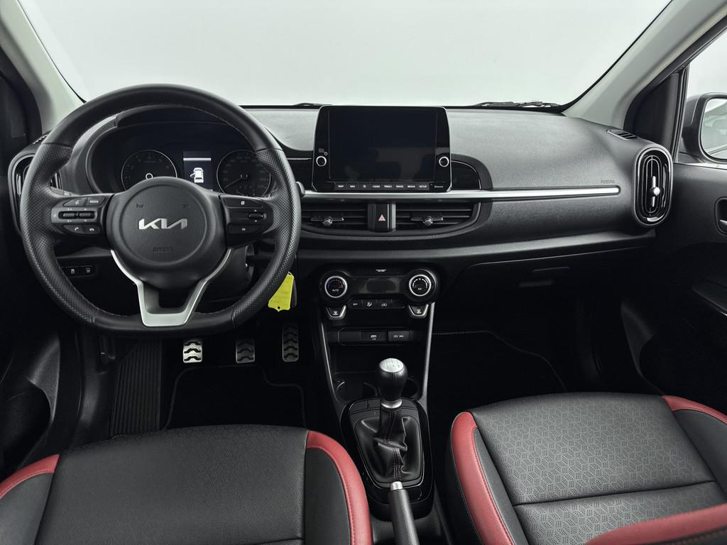 Kia Picanto - 1.0 DPi GT-Line // LEDER // APPLE CARPLAY // C, Auto's, Kia, Voorwielaandrijving, Lichtsensor, Gebruikt, Leder