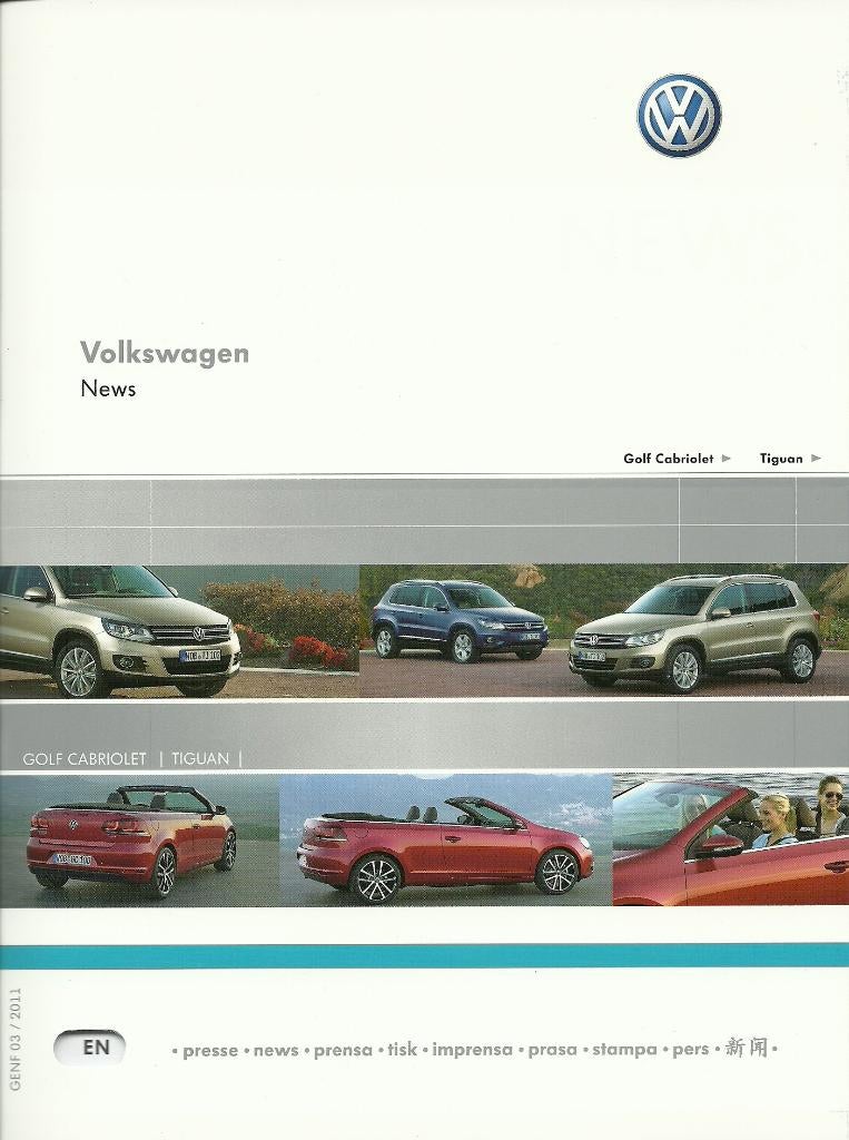 Volkswagen Golf 6 cabrio 2011 (persmap) folder, Ophalen of Verzenden, Zo goed als nieuw, Volkswagen