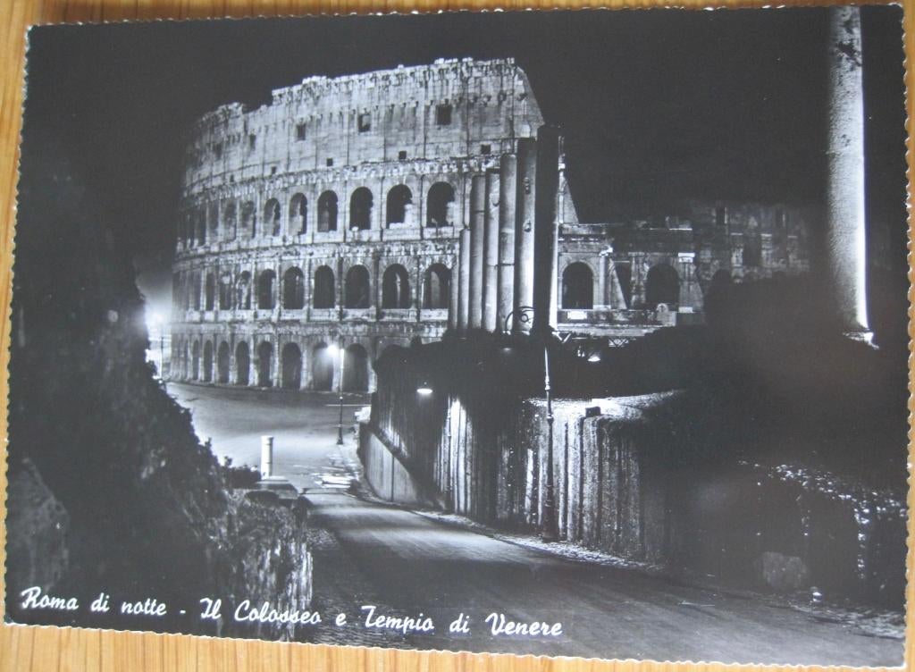 Rome bij nacht - Colosseum - nieuw - zestiger jaren, Verzamelen, Verzenden, 1960 tot 1980, Ongelopen, Italië