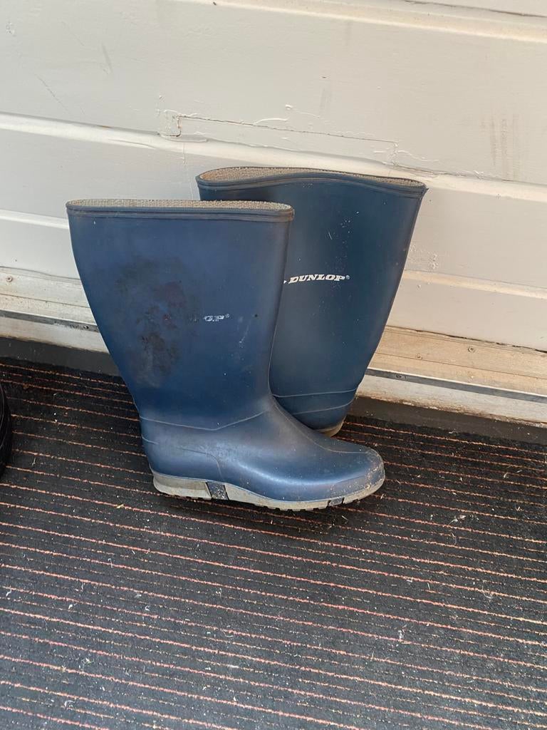 Dunlop regenlaarzen kaplaarzen blauw maat 37, Gebruikt, Jongen of Meisje, Ophalen of Verzenden, Laarzen