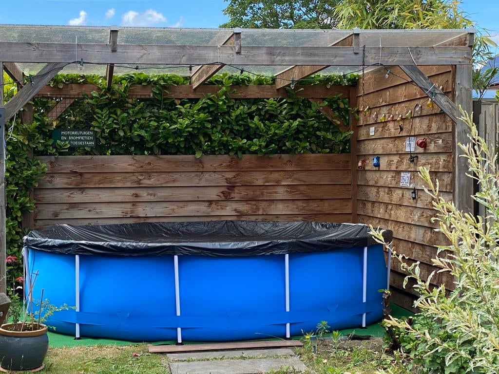 Bestway Zwembad 3.66m compleet met pomp, filter & accessoire, Tuin en Terras, Zwembaden, Ophalen, Rond, 300 cm of meer, Zo goed als nieuw