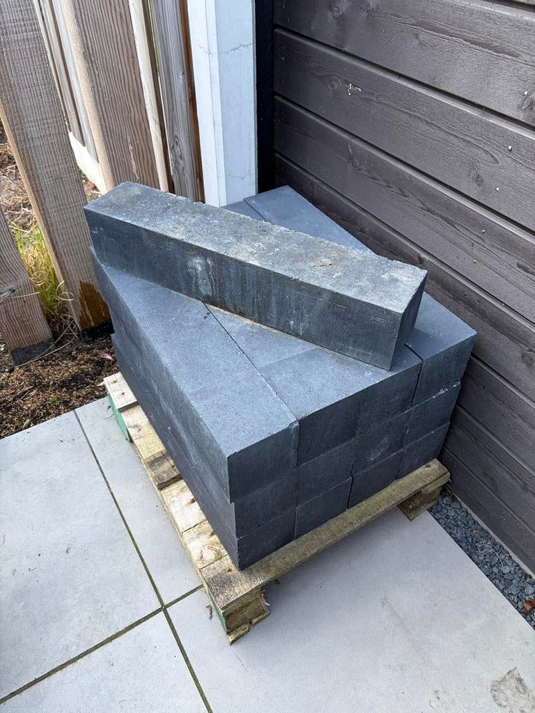 Stapelblokken antraciet strak 60x12x12 – 13 stuks – nieuw, Ophalen, Blok, Nieuw, Minder dan 25 cm