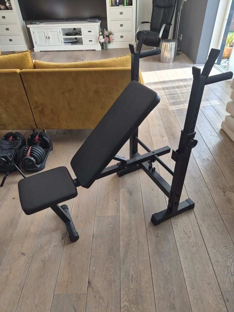 Inklapbare en verstelbare halterbank, Sport en Fitness, Fitnessmaterialen, Ophalen, Nieuw, Fitnessbank
