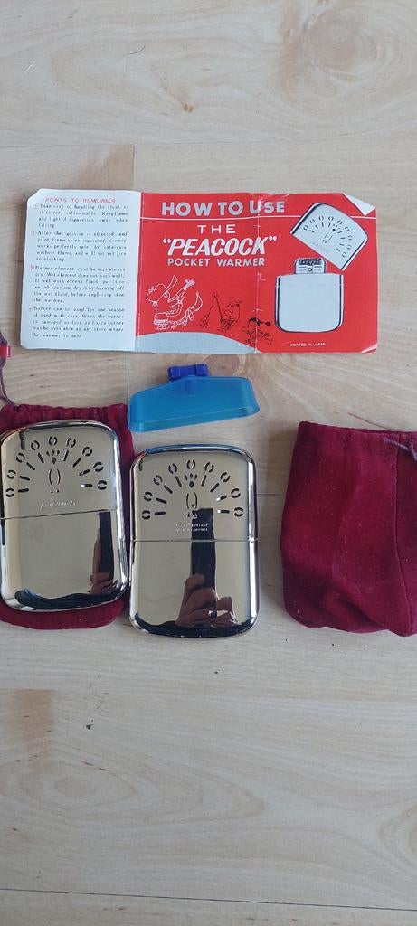 Originele Peacock handwarmers, made in Japan!, Watersport en Boten, Ophalen of Verzenden, Molen