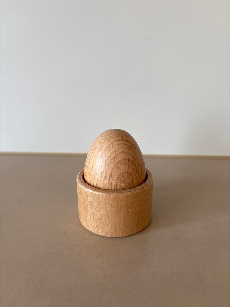 Montessori Ei en Beker Houten Speelgoed, Ophalen of Verzenden, Zo goed als nieuw, Overige typen