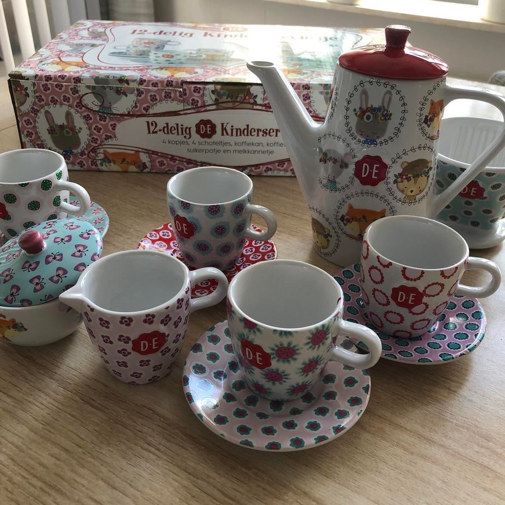 DE Kinderservies 12-delig - Onbeschadigd, Ophalen, Keramiek, Zo goed als nieuw, Overige stijlen