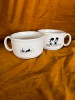 Twee witte soepkommen Jip en Janneke Hema, Gebruikt, Verzenden, Keramiek, Kom(men)