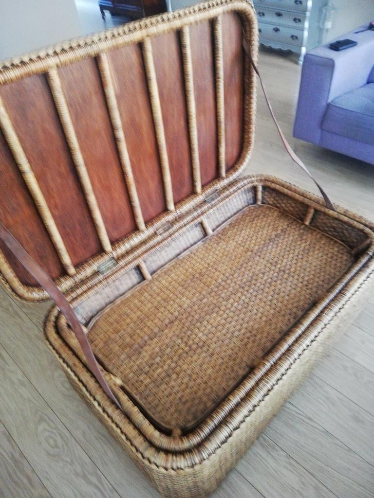 Rotan salontafel, Ophalen of Verzenden, Zo goed als nieuw, Rechthoekig