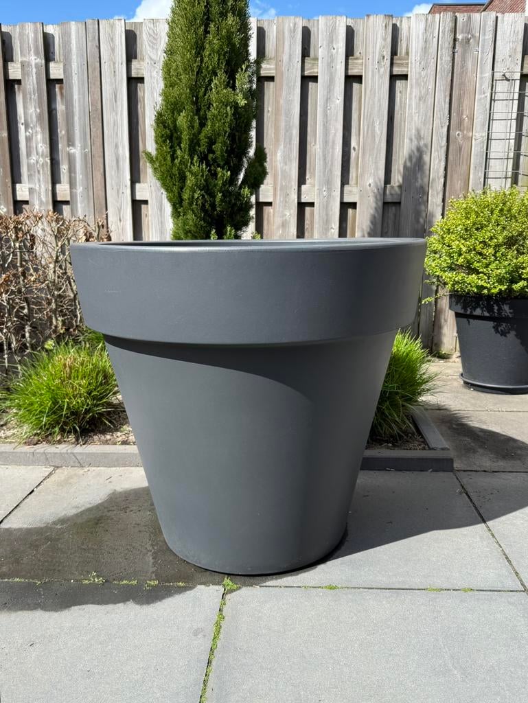 GROTE plantenpot ELHO antraciet 80 cm *HIT*, Tuin en Terras, Bloembakken en Plantenbakken, Ophalen, Gebruikt, Rond, Kunststof