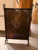 Antiek Frans Haardscherm - Koper/Messing met Hartmotief, Antiek en Kunst, Ophalen of Verzenden