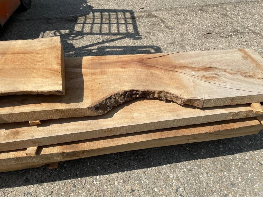 Schaaldelen plataan 5 meter lang, 6 cm dik, Minder dan 25 mm, Ophalen of Verzenden, Plank, Minder dan 200 cm