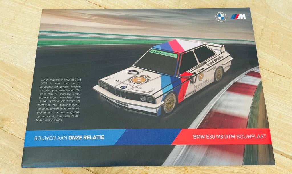 NIEUW - Bouwplaat BMW E30 M3 DTM, Ophalen of Verzenden, Nieuw, Auto
