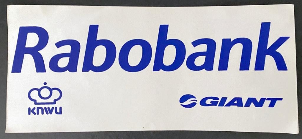 Wielrennen: stoffen patch voor op wielershirt RABOBANK-GIANT, Ophalen of Verzenden, Nieuw, Overige typen
