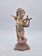 Beeldje van Engel met harp, Ophalen of Verzenden, Zo goed als nieuw