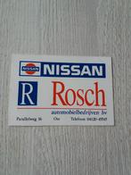 sticker NISSAN R Rosch automobielbedrijven bv te Oss, Ophalen of Verzenden, Zo goed als nieuw, Auto of Motor