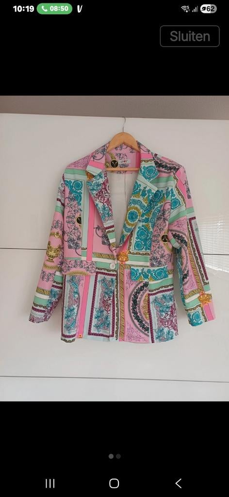 Kleurrijk blazar met patroon draagbaar tot maat 42, Ophalen of Verzenden, Overige kleuren