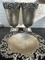 Bloemen vaas en schaal, Overige materialen, Gebruikt, Overige kleuren, 50 tot 75 cm