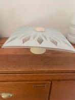 Vintage plafondlamp geribbeld glas, Ophalen of Verzenden, Zo goed als nieuw, Glas