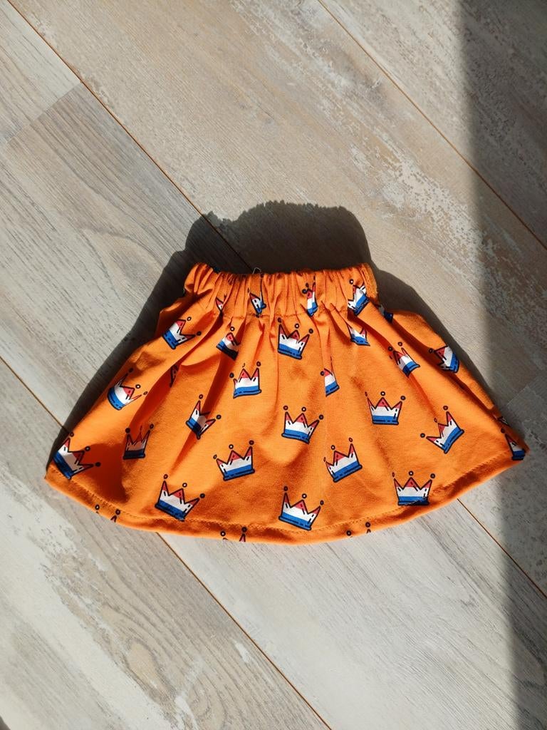 Koningsdag shirt en rokje, Kinderen en Baby's, Kinderkleding | Maat 122, Ophalen of Verzenden, Nieuw, Meisje, Jurk of Rok