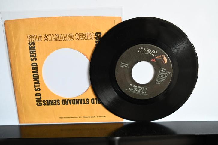 Single 447 0671 1977 Elvis Presley - in the Ghetto, Cd's en Dvd's, Vinyl Singles, Zo goed als nieuw, Single, Rock en Metal, 7 inch