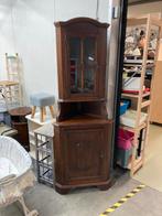 Eikenhouten hoekkast - Vintage stijl, Gebruikt, W, Ophalen of Verzenden, W