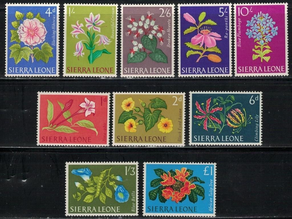 C945 Sierra Leone uit 208/20 postfris Bloemen, Verzenden, Postfris, Dier of Natuur