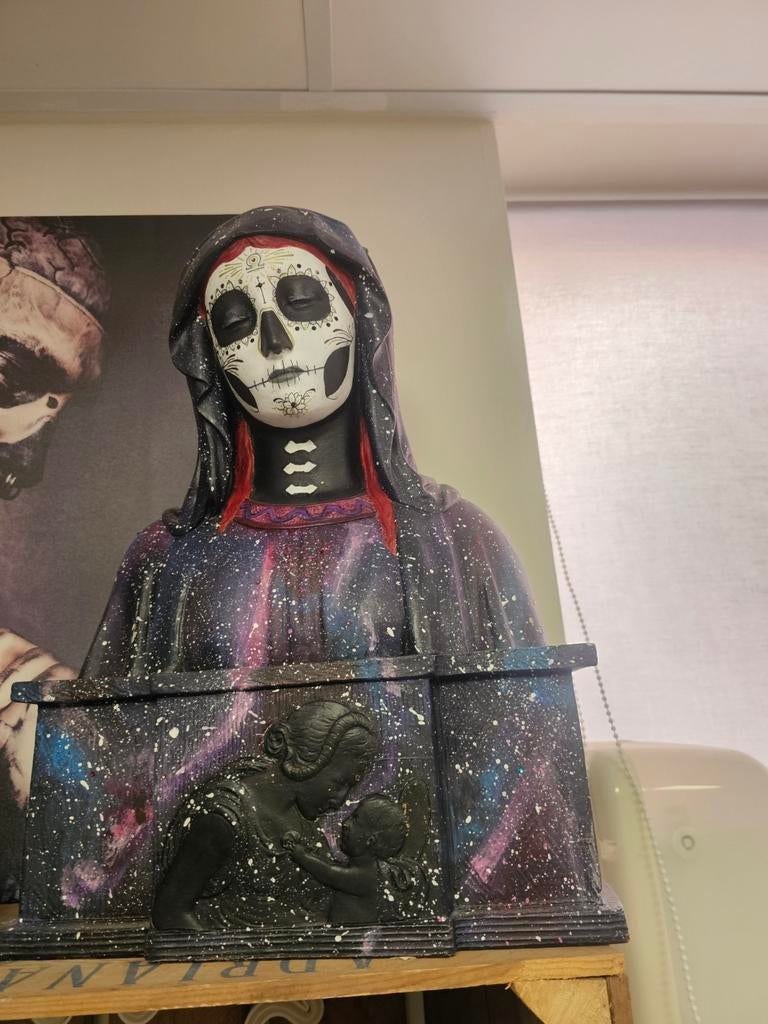 Uniek Día de los Muertos beeld, handgeschilderd, Verzamelen, Ophalen of Verzenden