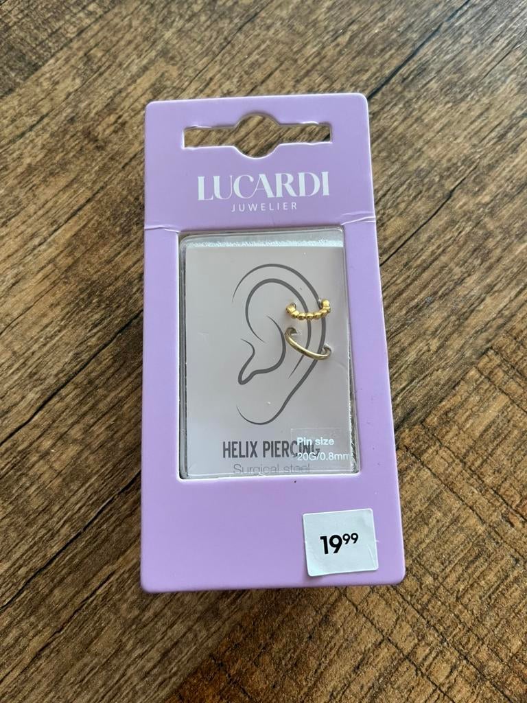 Helix piercing, Ophalen of Verzenden, Zo goed als nieuw, Staal