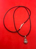 Buddha to Buddha Hanger met Leren Ketting - Nieuw!, Overige materialen, Overige voorstellingen, Zwart, Nieuw