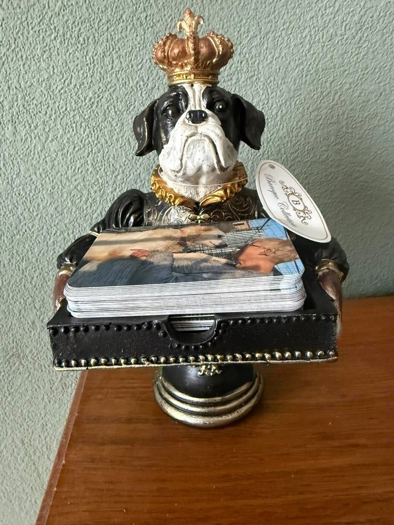 Visitekaartjes-houder Barok Stijl Butler Hond -, Antiek en Kunst, Ophalen of Verzenden