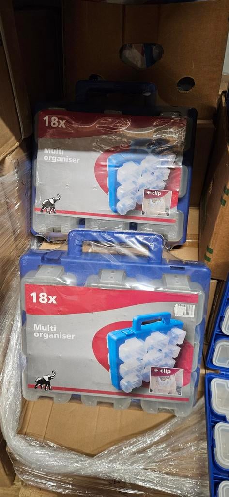 Opberg box  o.a schroeven 18 bakjes met clip 90 verpakkingen, Doe-het-zelf en Verbouw, Kratten en Dozen, Ophalen, Overige typen