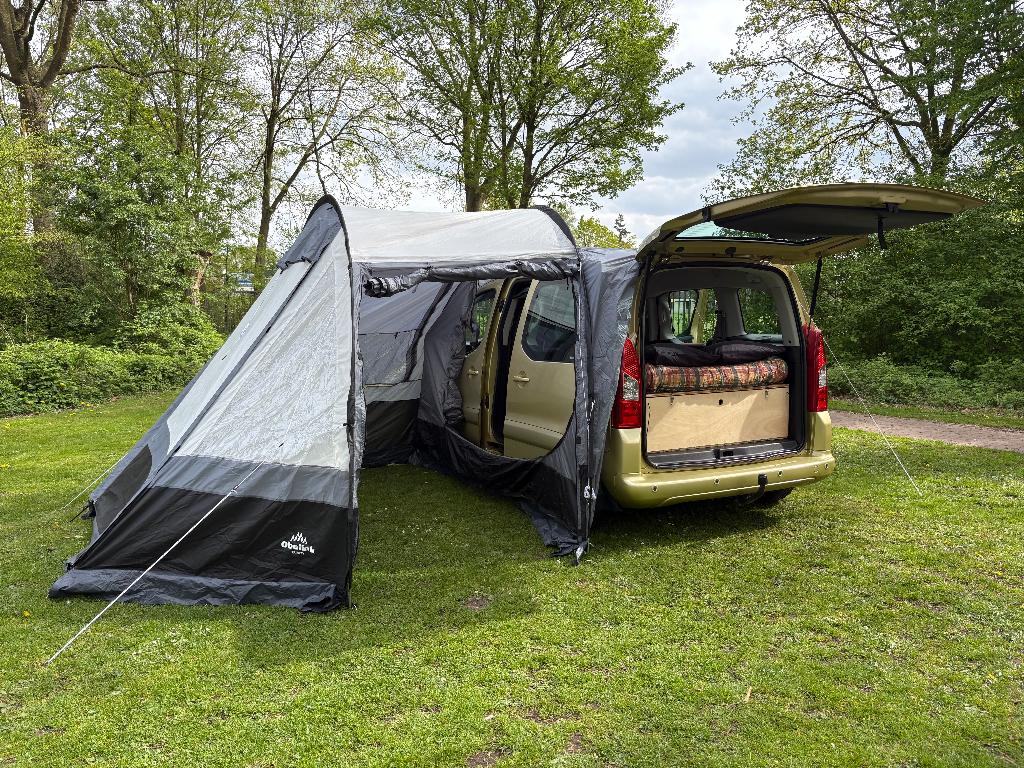 Citroën Berlingo Micro-Camper 2008 Incl. Campingbox, Bustent, Voorwielaandrijving, 4 cilinders, Geel, Handgeschakeld