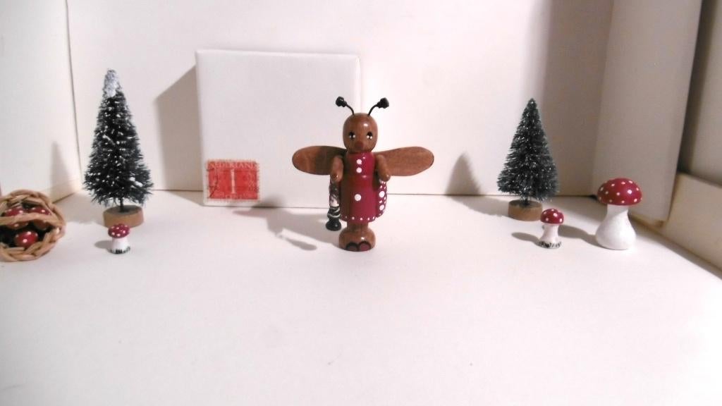 Oud houten speelgoed popje engel kerstengel poppenhuis, Diversen, Kerst, Verzenden