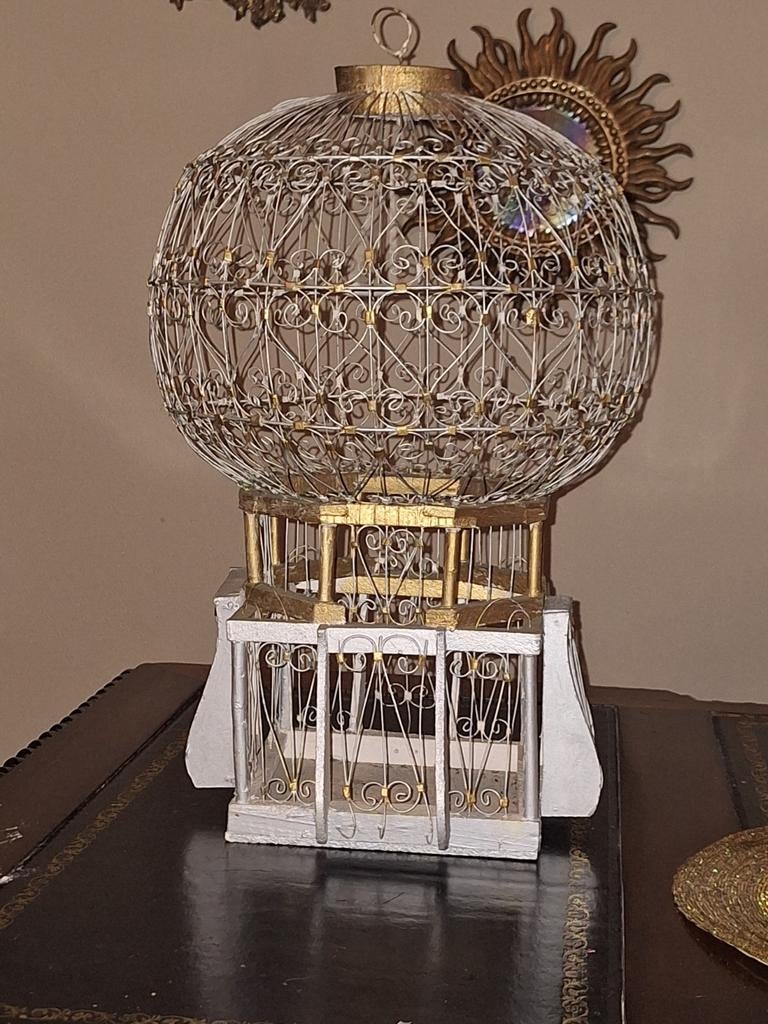 TUNESIË VOGELKOOI ANTIEK LUCHTBALLON  57CMHOOG, Ophalen
