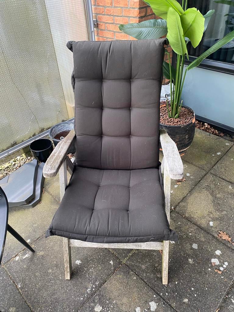 4x Zwarte tuinstoelkussens van Kees Smit, z.g.a.n., Tuin en Terras, Tuinmeubel-accessoires, Ophalen, Zo goed als nieuw