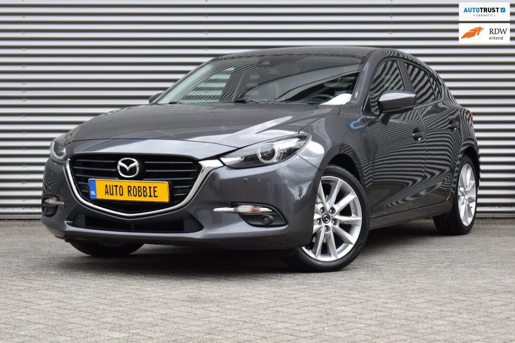 Mazda 3 2.0 SkyActiv-G 120-PK, Airco, Cruise, Navi, Camera,, Voorwielaandrijving, 1998 cc, Stof, Gebruikt