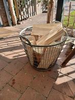 Aardappelmand zink zinken mand houtmand stookhout, Ophalen, Rond, Riet