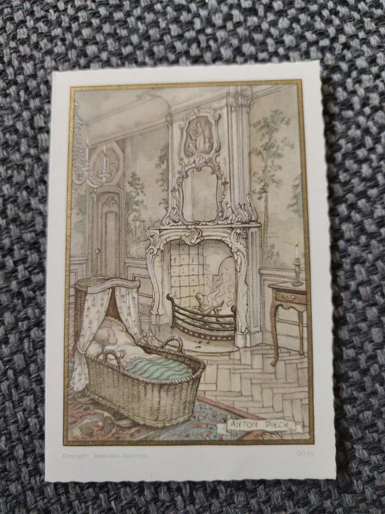 Kunst adelt met tekening van Anton Pieck, Verzamelen, Ophalen of Verzenden, 1970 tot 1980, Geboortekaartje