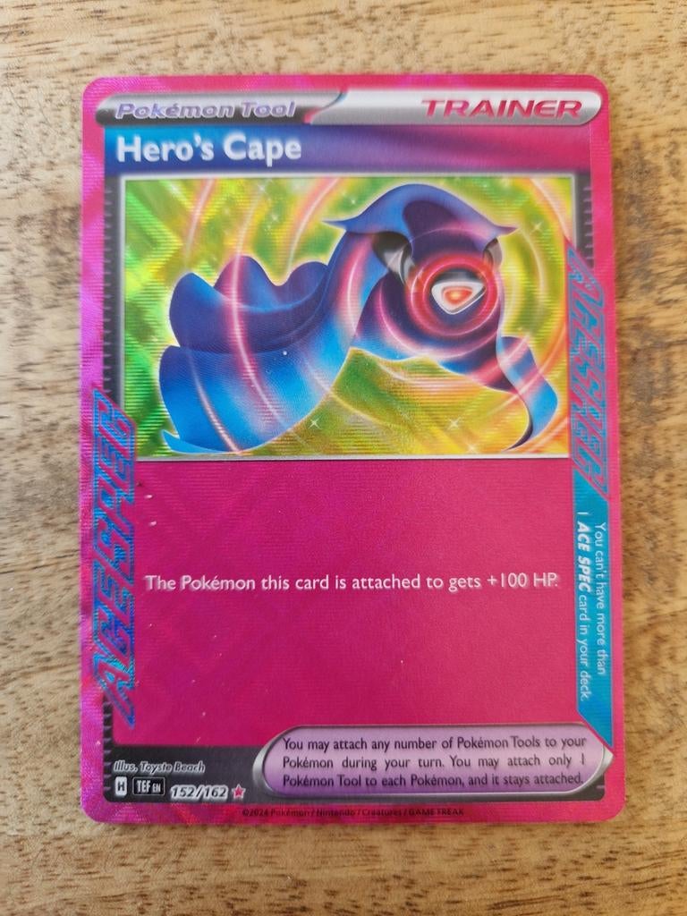 Pokémon Hero's Cape Trainer kaart 152/162, Ophalen of Verzenden