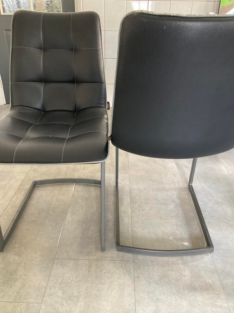 Stoelen 6 stuks zwart, Ophalen, Zo goed als nieuw, Zwart