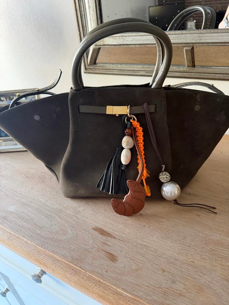 Demellier New York Midi Tas - Stijlvol en Tijdloos, Ophalen of Verzenden, Gebruikt, Groen, Handtas